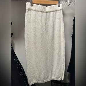 Blue Rain Cream Knit Skirt
